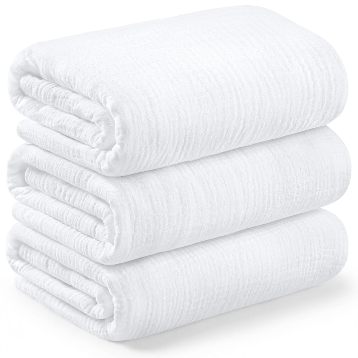 3pk Muslin Swaddle Blankets for Newborns Boys, Girls (Flora Vale, 47x47)