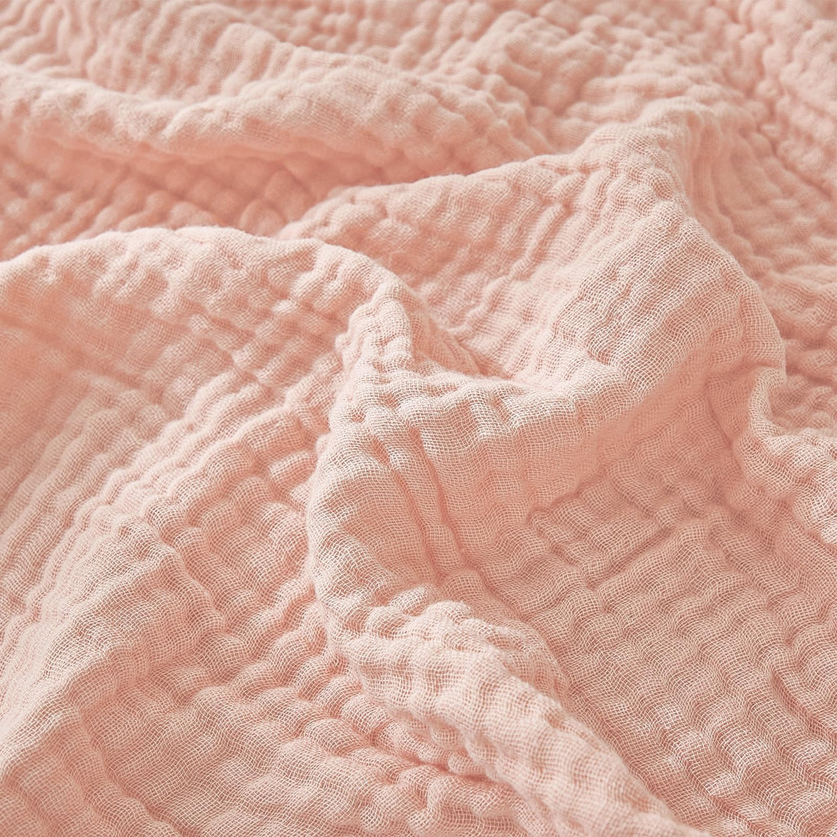 EMME Cotton Blanket King Size for Bed Soft Muslin Blankets 108"x90" Beige Lightweight Breathable Layering Bedspread Coverlet All Season Gauze