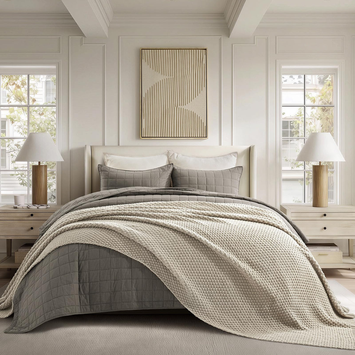 EVERGRACEHOME Chunky Chenille Knit Throw Blanket, 50 x 60, Olive Green