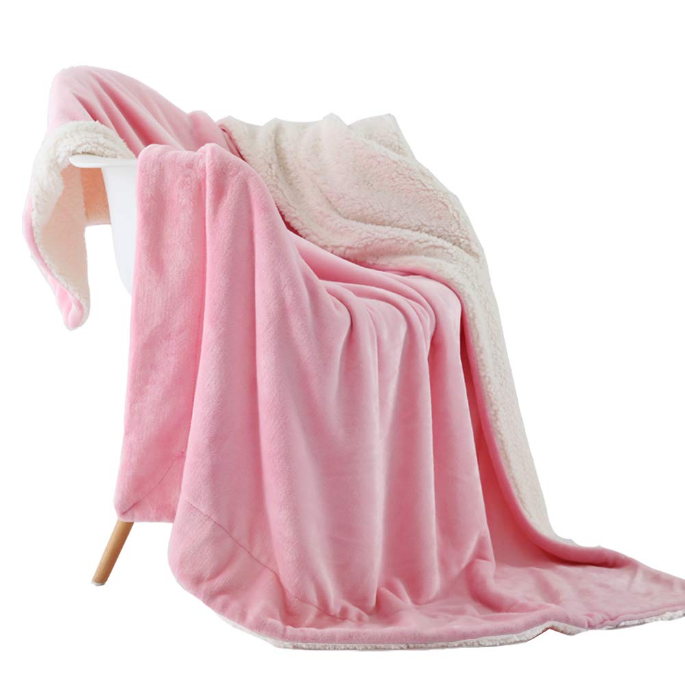 NANPIPER Warm Sherpa Blanket Queen Size for Bed, Soft Fleece for Winter, Fuzzy Plush Throw Gift for Women, Lavender 90x90 Inches