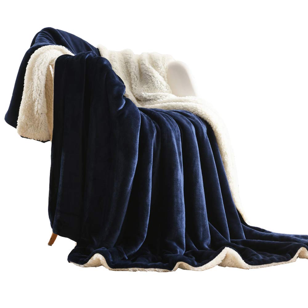 NANPIPER Warm Sherpa Blanket Queen Size for Bed, Soft Fleece for Winter, Fuzzy Plush Throw Gift for Women, Lavender 90x90 Inches