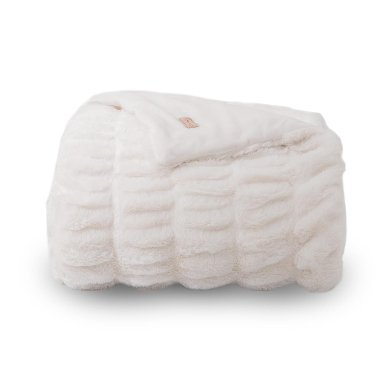 EverGrace Ruched Bubble Faux Rabbit Fur Throw Blanket, 60"x80", Loden Green
