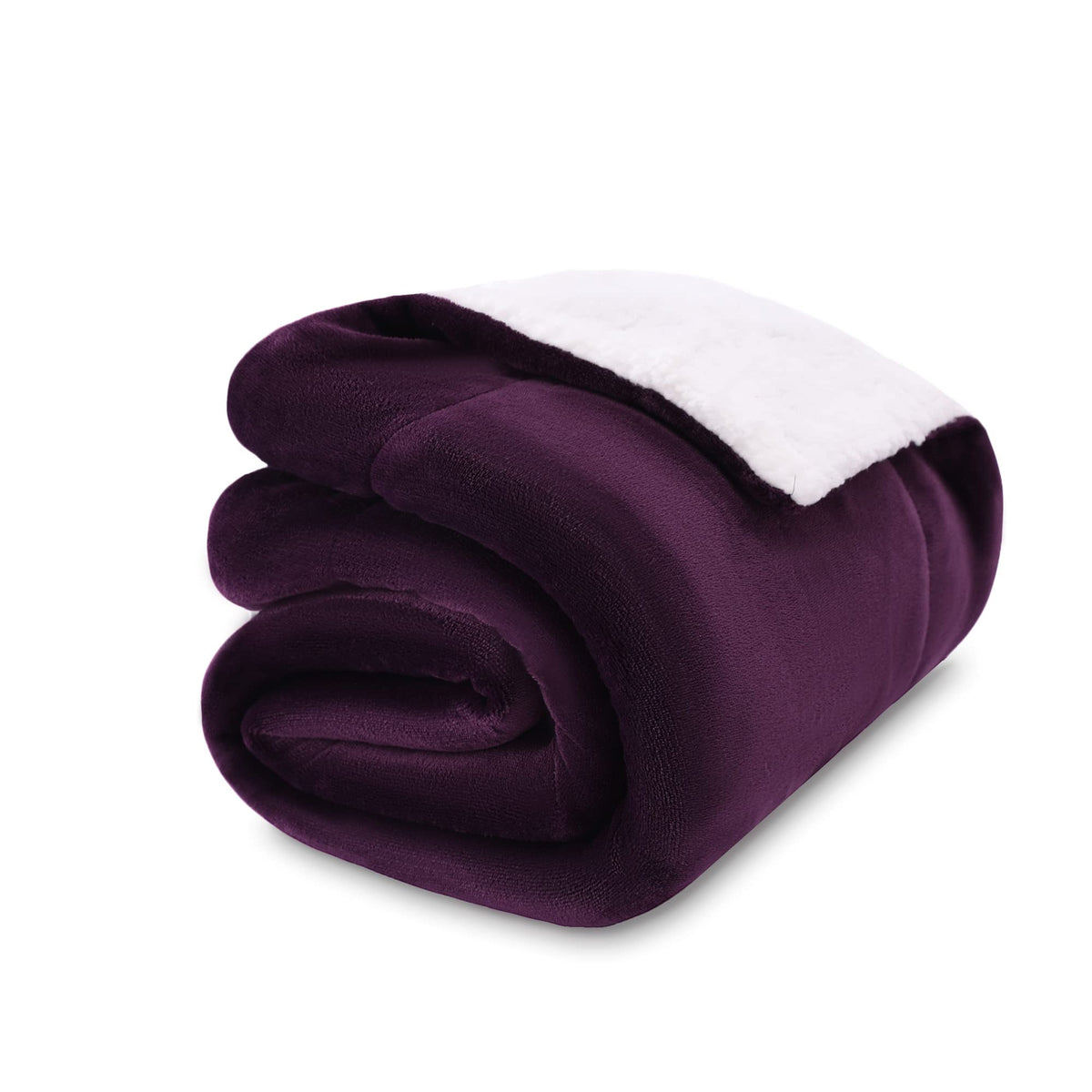 NANPIPER Warm Sherpa Blanket Queen Size for Bed, Soft Fleece for Winter, Fuzzy Plush Throw Gift for Women, Lavender 90x90 Inches