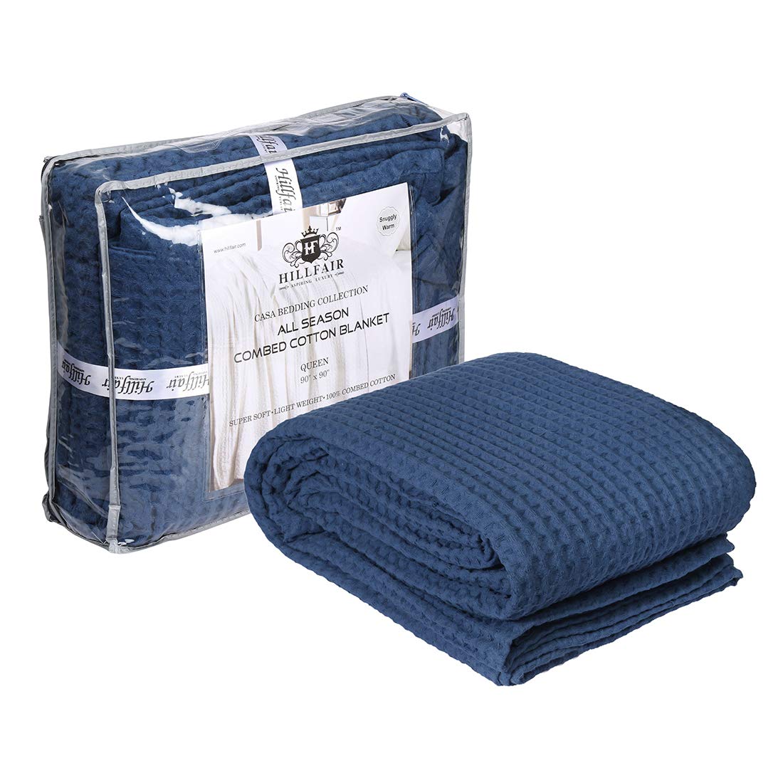 HILLFAIR 100% Combed Cotton Blanket– Twin Size Bed Blankets– Warm Soft All Season Breathable Lightweight Summer Blankets– Waffle Weave Home Decor Bed Blanket- Khaki Twin Bed Cotton Blankets/Bedcovers
