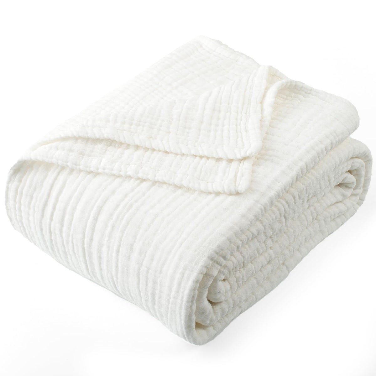 Carriediosa 100% Cotton Muslin Throw Blanket 108x 90 Summer Gauze for Adult