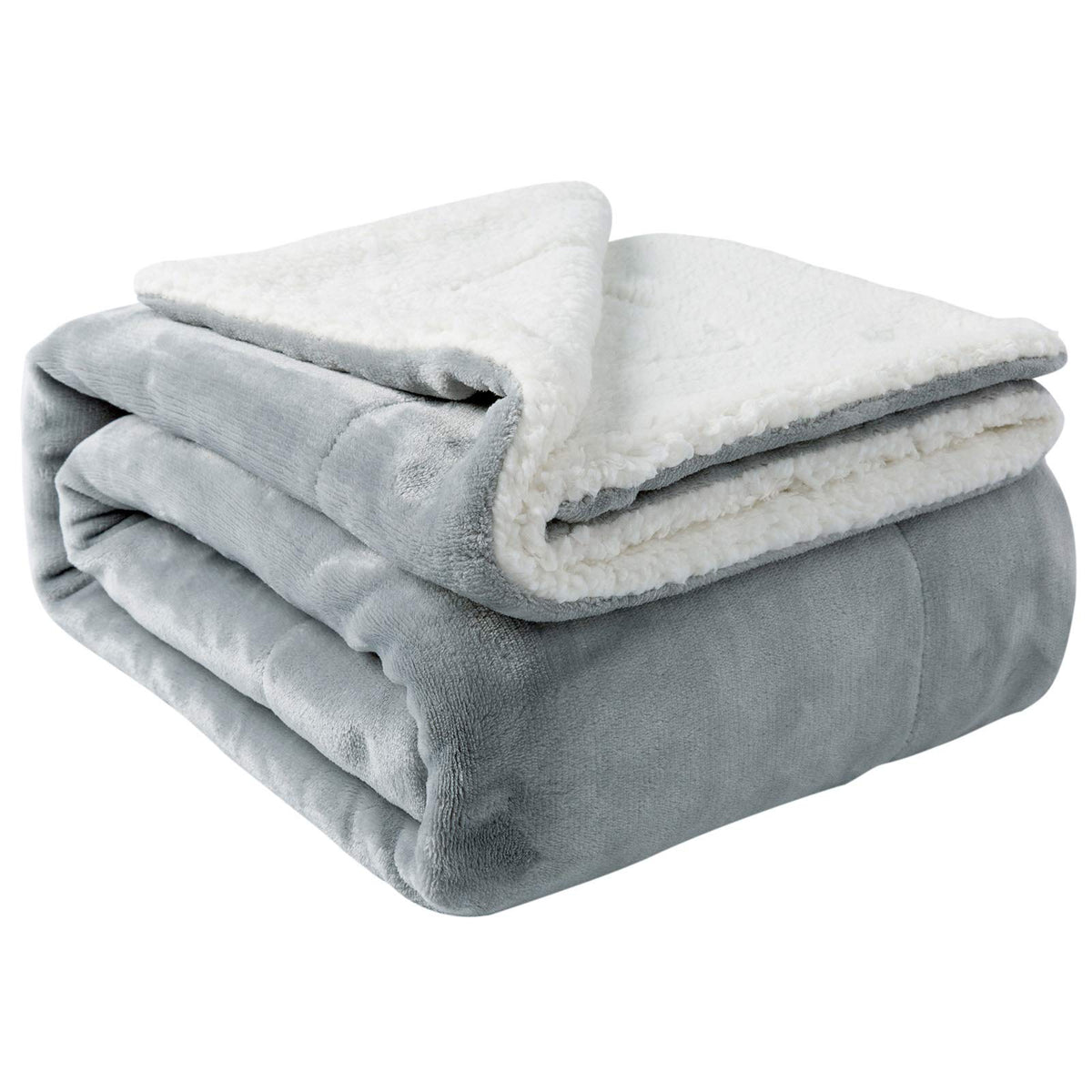 NANPIPER Warm Sherpa Blanket Queen Size for Bed, Soft Fleece for Winter, Fuzzy Plush Throw Gift for Women, Lavender 90x90 Inches