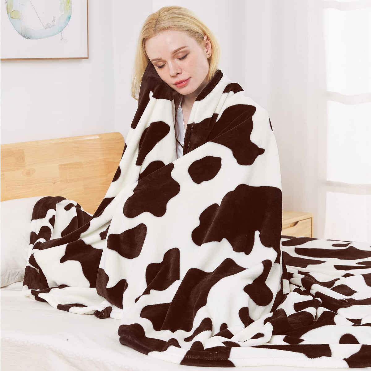 Fleece Blanket Queen Size for All Season 350GSM - Premium Lightweight Anti-Static Throw for Queen/Full Size Bed Extra Soft Brush Fabric Warm Sofa Thermal Blanket 90" x 90"(Dark Gray Queen)