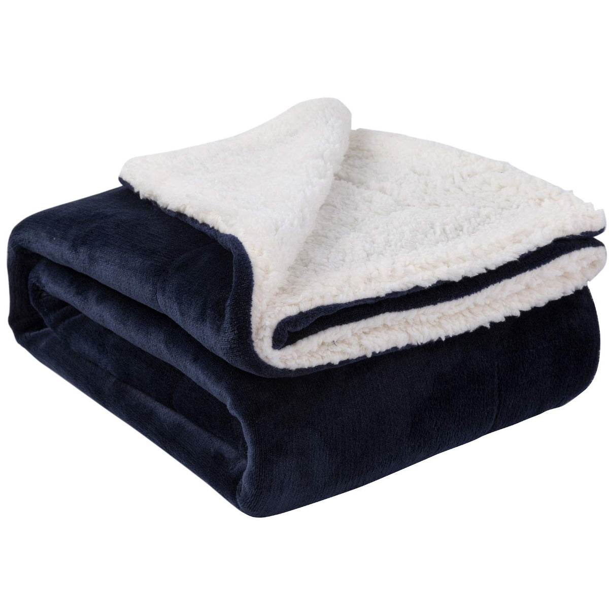 NANPIPER Warm Sherpa Blanket Queen Size for Bed, Soft Fleece for Winter, Fuzzy Plush Throw Gift for Women, Lavender 90x90 Inches