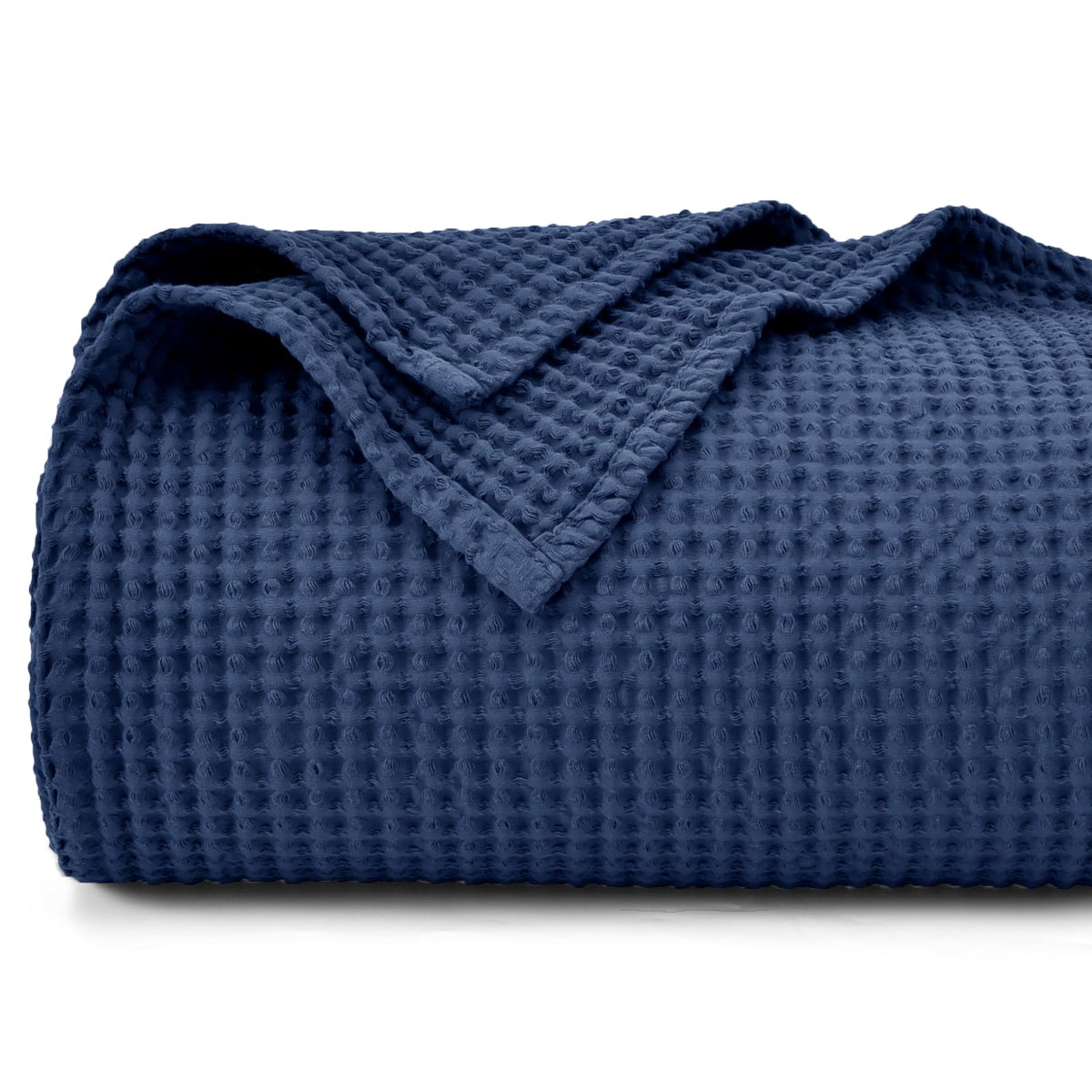 PHF 100% Cotton Waffle Blanket Lightweight Breathable, Queen Linen/Stone