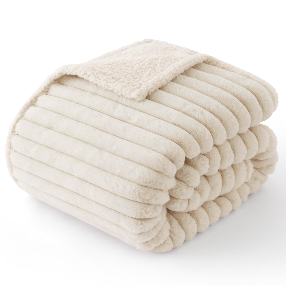 Bedsure ComfyFleece® Waterproof Dog Blankets for Large Dogs,50x60 Cream
