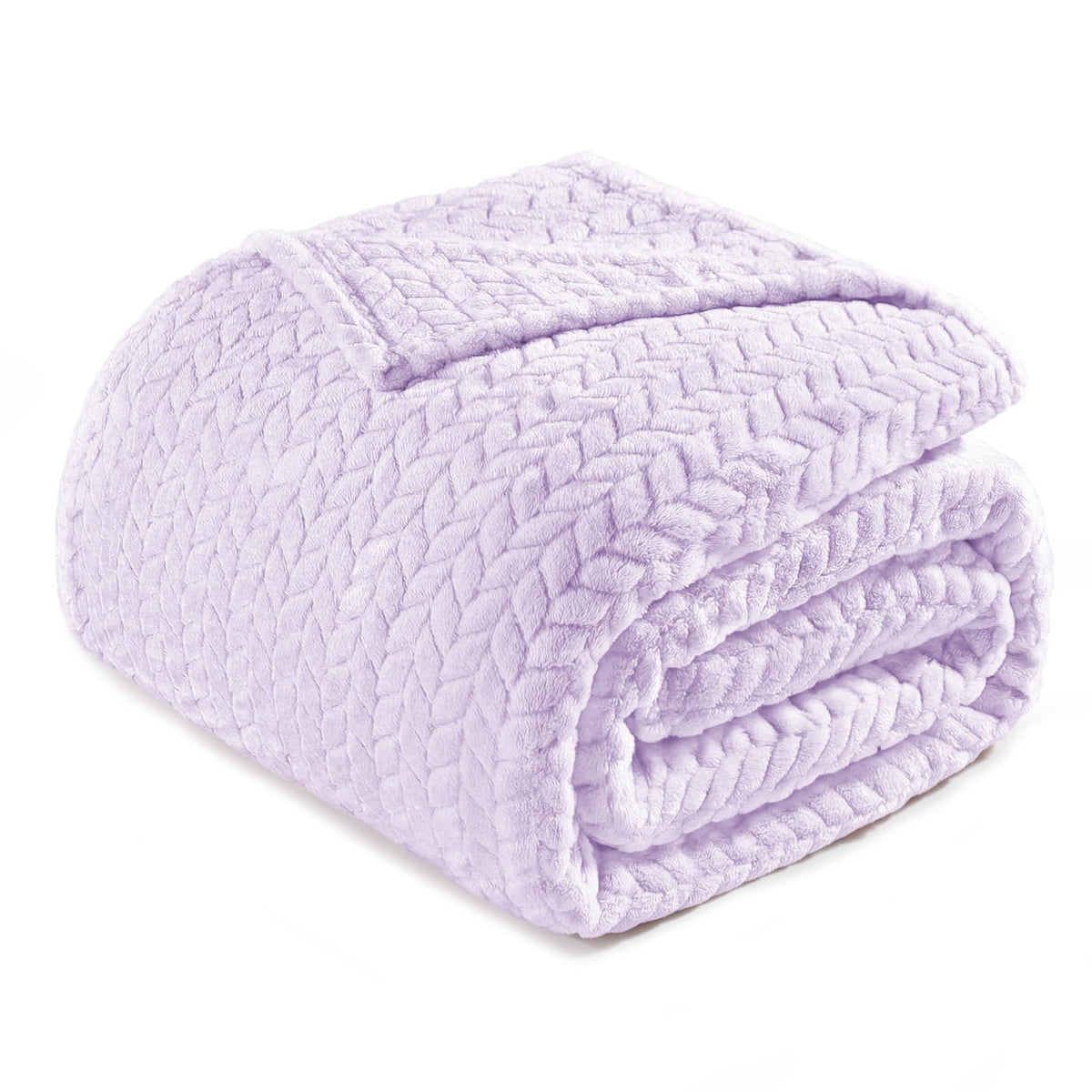 Exclusivo Mezcla Fleece Pink Throw Blanket for Couch Sofa Bed, 50”x70”