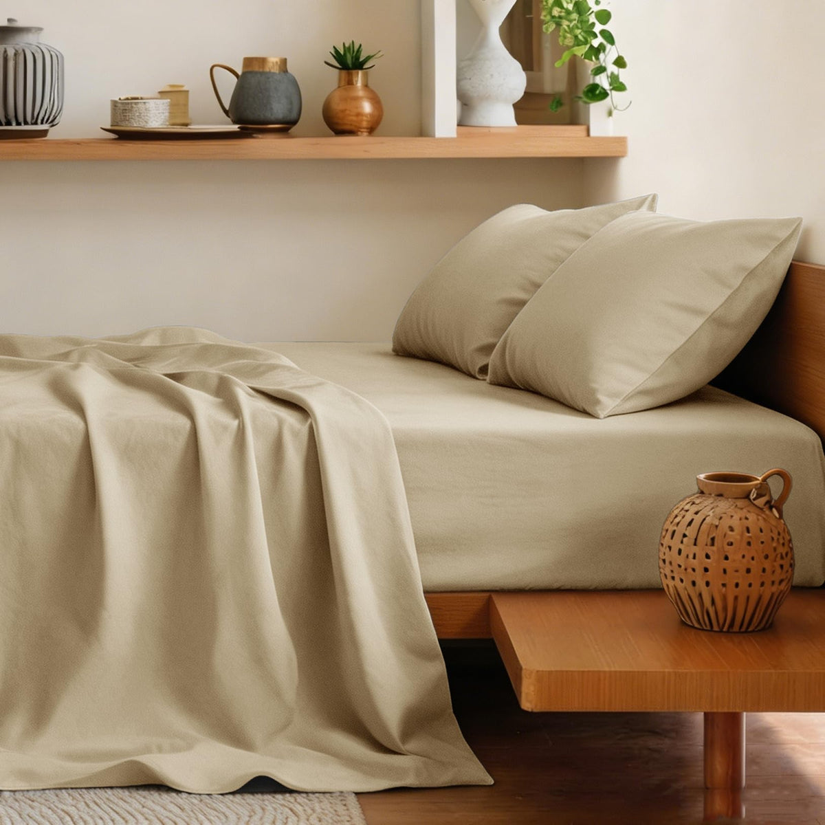 SONORO KATE 100% Egyptian Cotton Sheets King Size,600 Thread Count