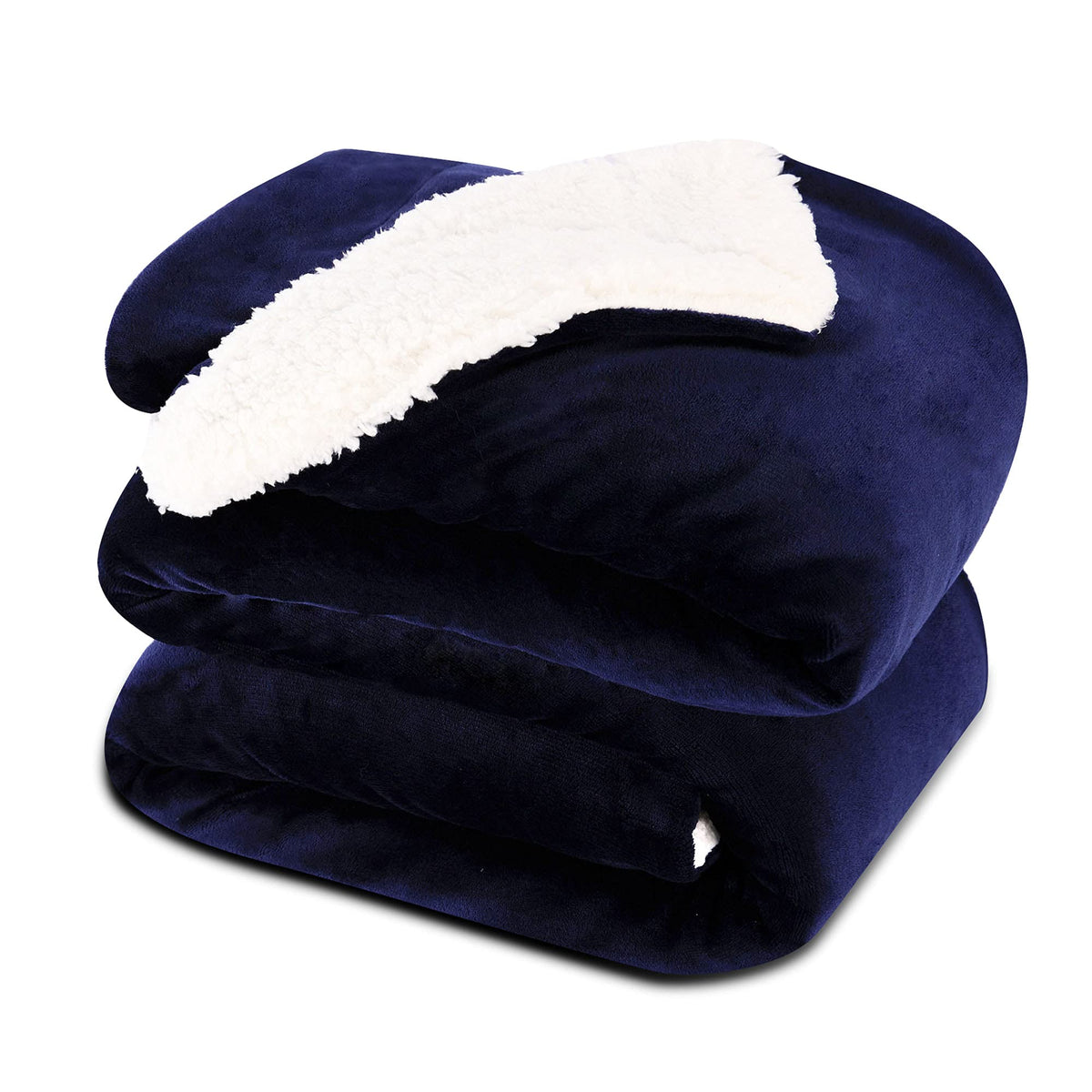 NANPIPER Warm Sherpa Blanket Queen Size for Bed, Soft Fleece for Winter, Fuzzy Plush Throw Gift for Women, Lavender 90x90 Inches
