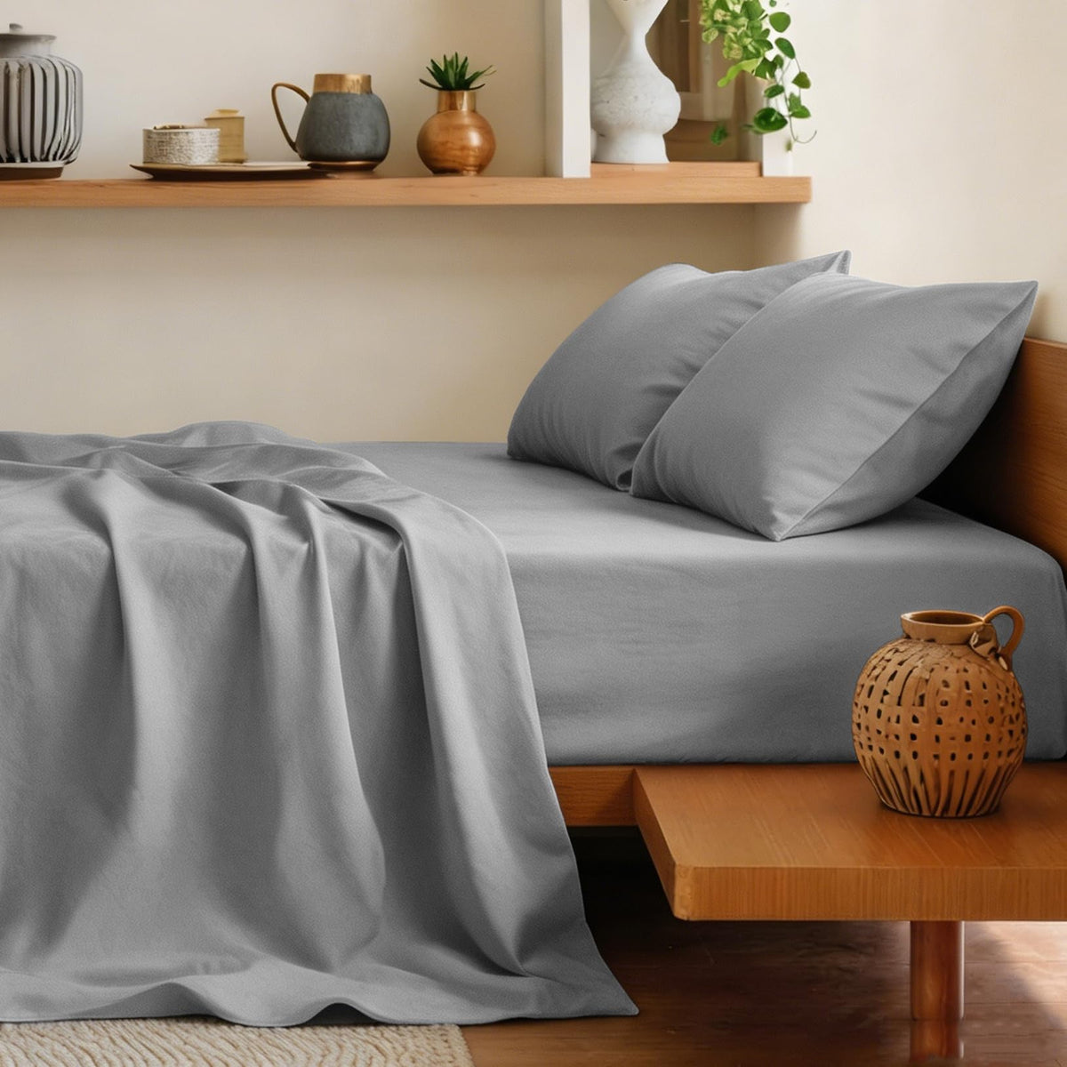 SONORO KATE 100% Egyptian Cotton Sheets King Size,600 Thread Count