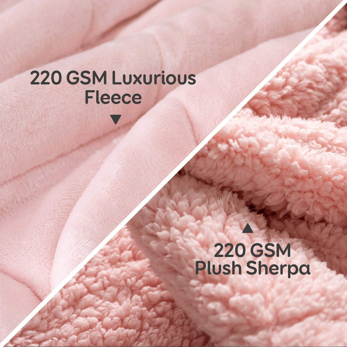 Cottonblue Pink Weighted Blanket Queen Size 15lbs for Adults 60x80in Soft