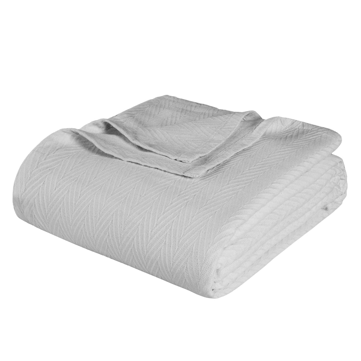 Superior Metro All-Season Cotton Blanket, Woven Blanket for Couch, Bed, Bedding, Farmhouse, Home Essentials, Cute and Cozy Bohemian Blankets, Herringbone Weave, California King, Sage