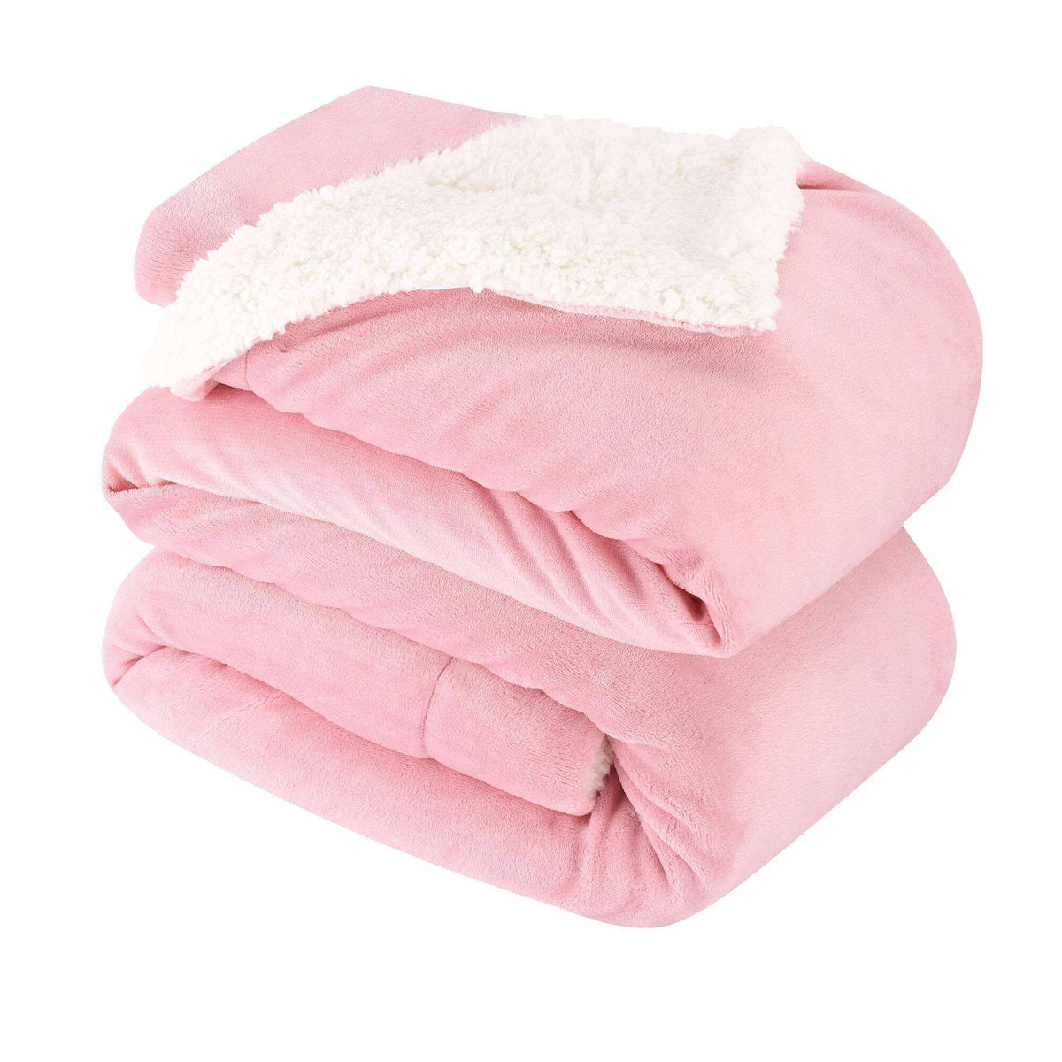 NANPIPER Warm Sherpa Blanket Queen Size for Bed, Soft Fleece for Winter, Fuzzy Plush Throw Gift for Women, Lavender 90x90 Inches