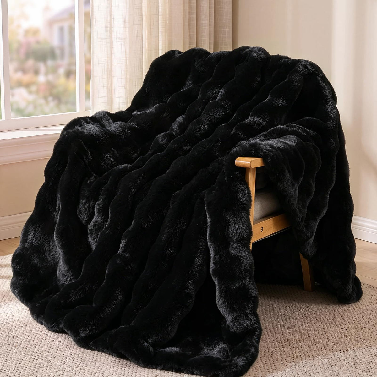 Cozy Fluffy Plush Blanket Pink 50x60 Inch Super Soft Fuzzy Thick Throw Blanket for Sofa Couch Bed