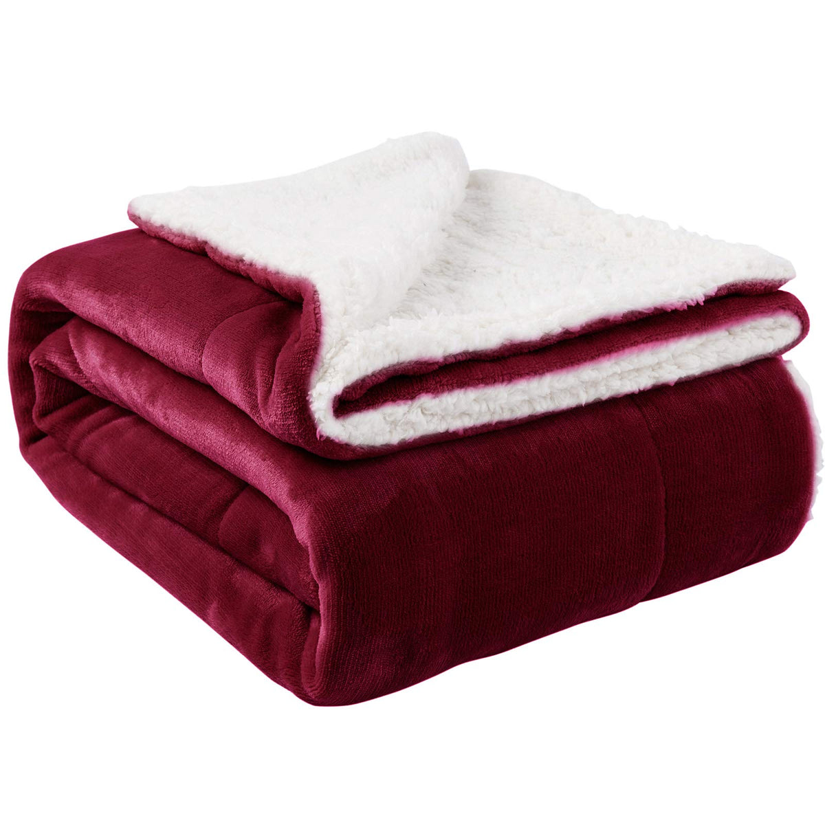 NANPIPER Warm Sherpa Blanket Queen Size for Bed, Soft Fleece for Winter, Fuzzy Plush Throw Gift for Women, Lavender 90x90 Inches
