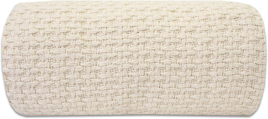 Sweet Home Collection 100% Fine Cotton Luxurious Basket Weave Blanket, Ivory Full/Queen(Pack of 1)
