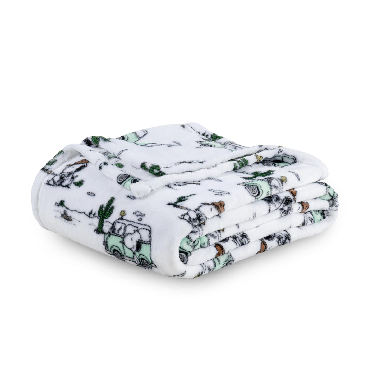 Berkshire Blanket Peanuts® VelvetLoft® Cute Character Snoopy Plush Throw Blanket,Peanuts Poses and Paws Grey,Throw 55 in x 70 in (Official Peanuts® Product)