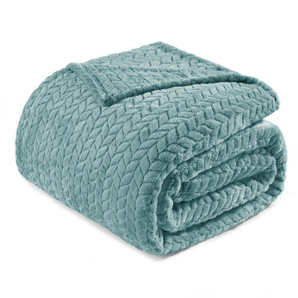 Exclusivo Mezcla Fleece Pink Throw Blanket for Couch Sofa Bed, 50”x70”