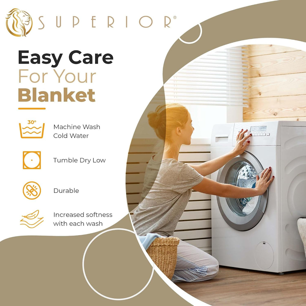 Superior Metro All-Season Cotton Blanket, Woven Blanket for Couch, Bed, Bedding, Farmhouse, Home Essentials, Cute and Cozy Bohemian Blankets, Herringbone Weave, California King, Sage