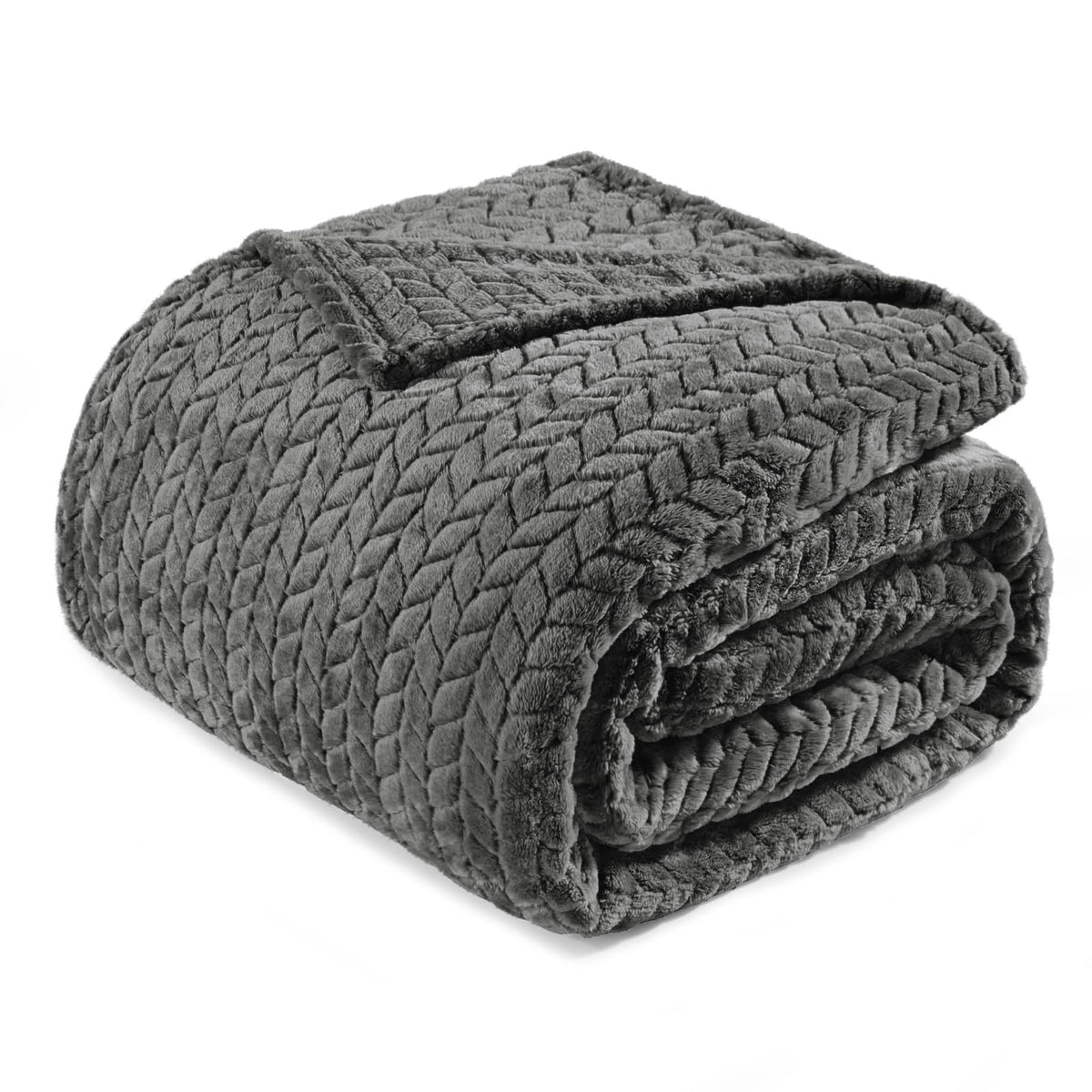 Exclusivo Mezcla Fleece Pink Throw Blanket for Couch Sofa Bed, 50”x70”