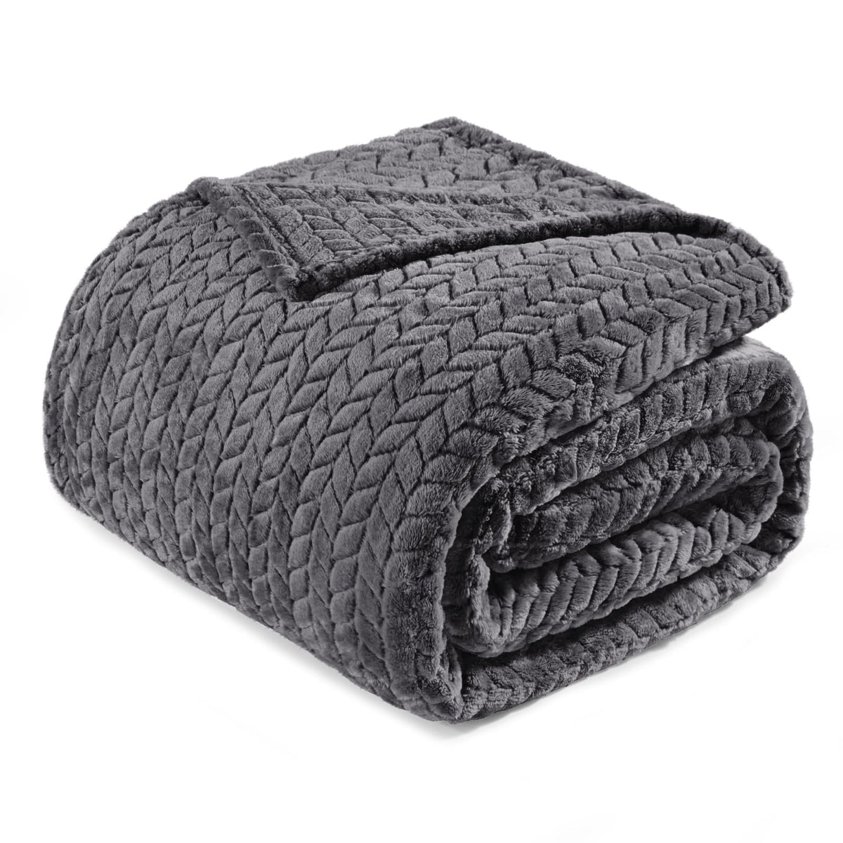 Exclusivo Mezcla Fleece Pink Throw Blanket for Couch Sofa Bed, 50”x70”