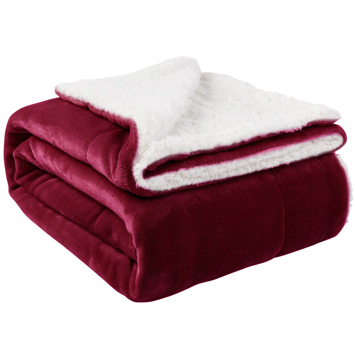 NANPIPER Warm Sherpa Blanket Queen Size for Bed, Soft Fleece for Winter, Fuzzy Plush Throw Gift for Women, Lavender 90x90 Inches