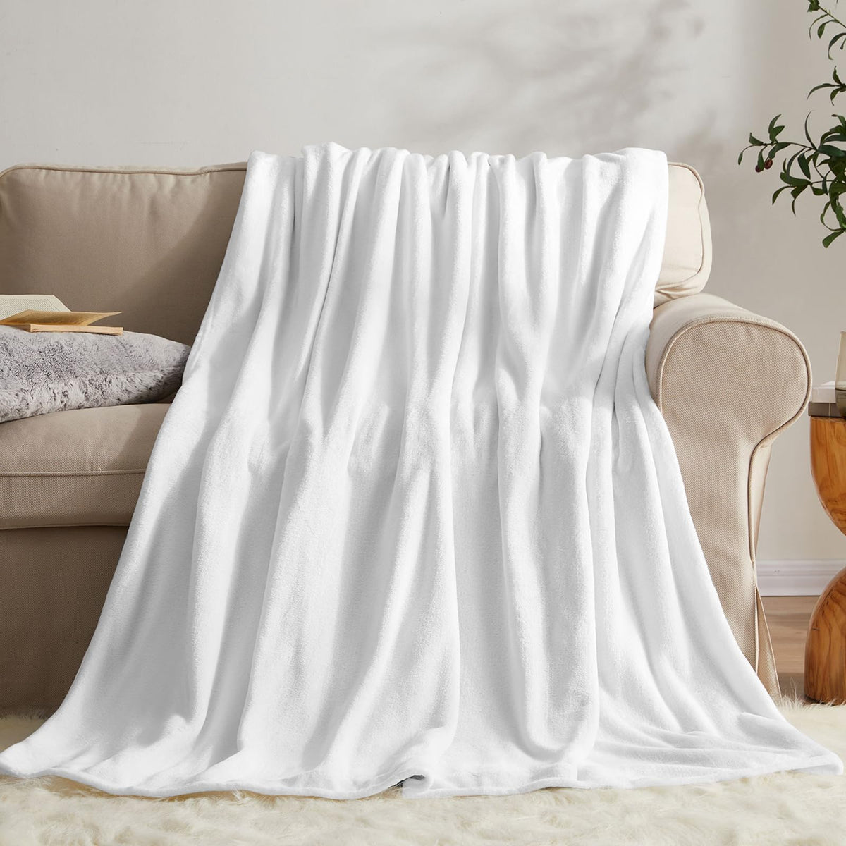 KMUSET Fleece Blanket Throw Size Dark Grey Lightweight Super Soft Cozy Fuzzy Bed Blankets Microfiber Factory Shop