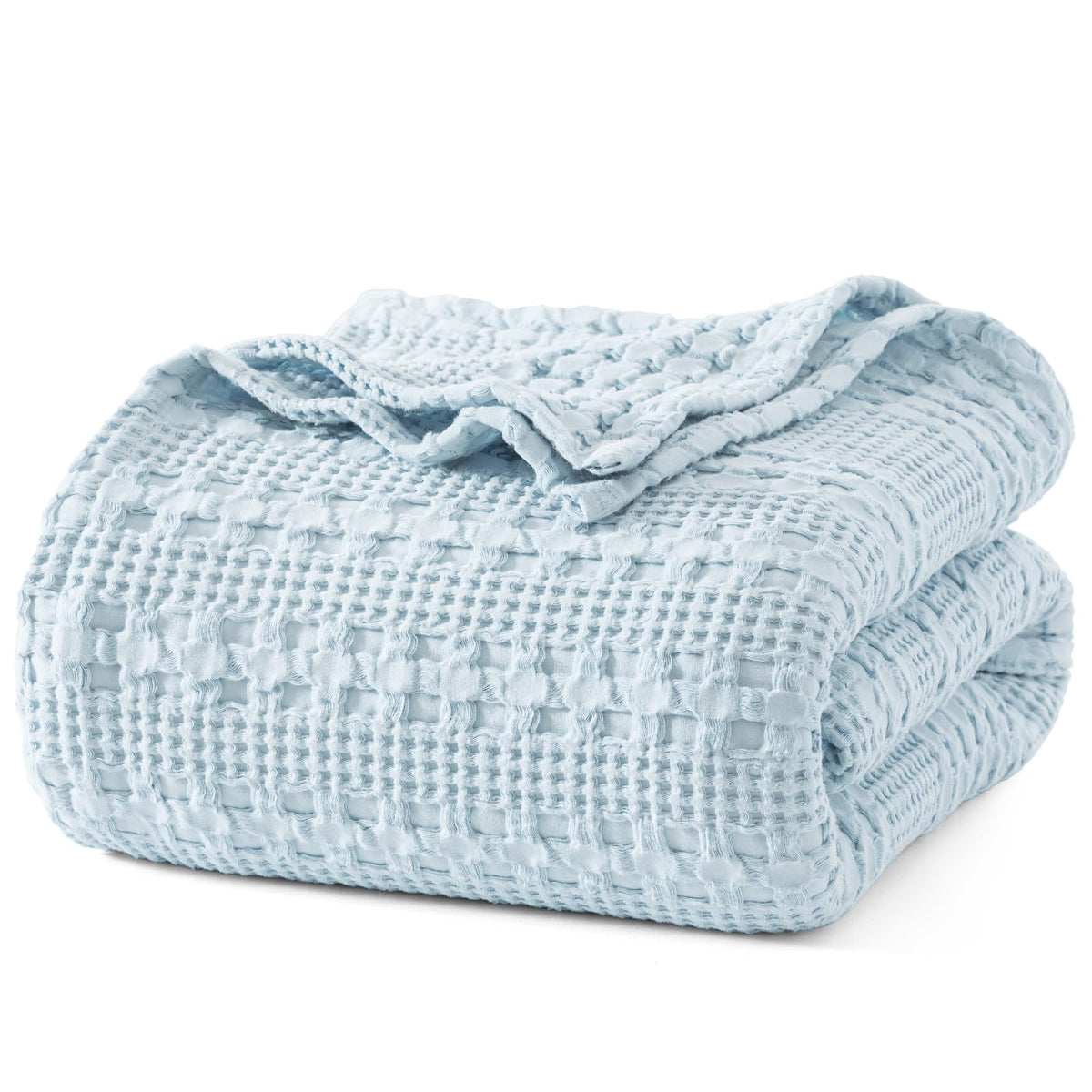 PHF Lightweight 100% Cotton Waffle Throw Blanket for Couch, Light Taupe