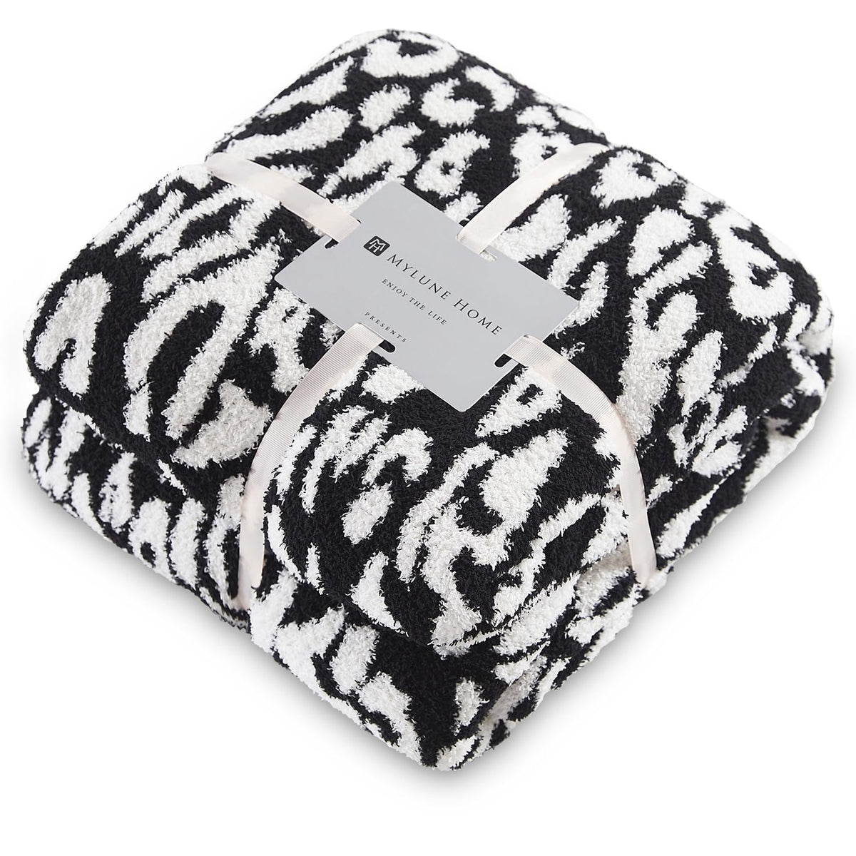 MH MYLUNE HOME Ultra Soft Leopard Throw Blanket Plush, Khaki, 50"x60"