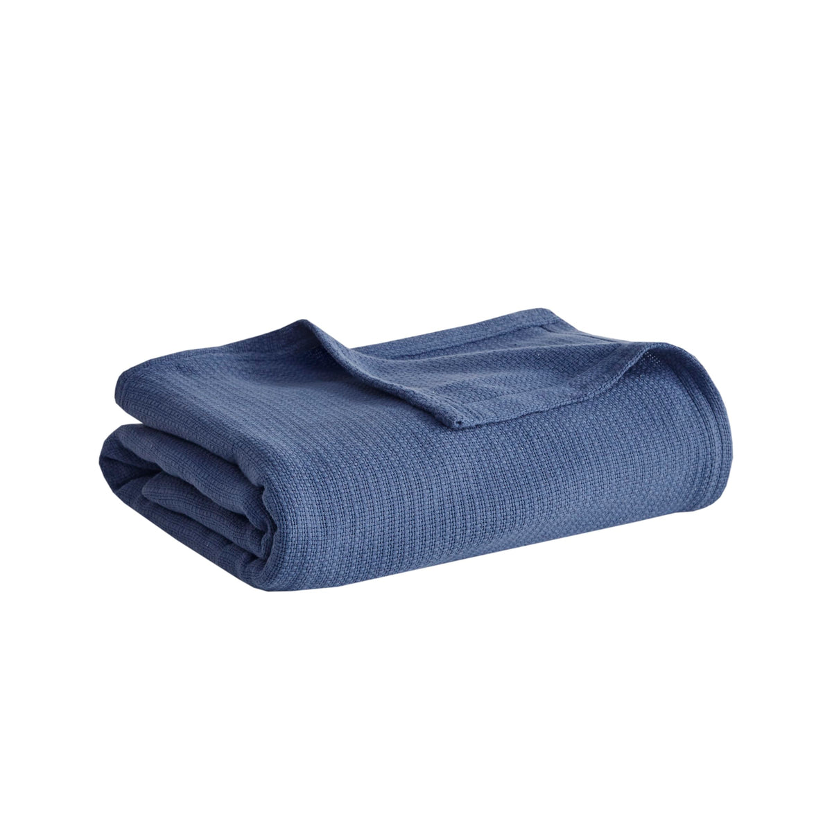 Madison Park 100% Cotton Breathable King Size Blanket for Bed, Blue