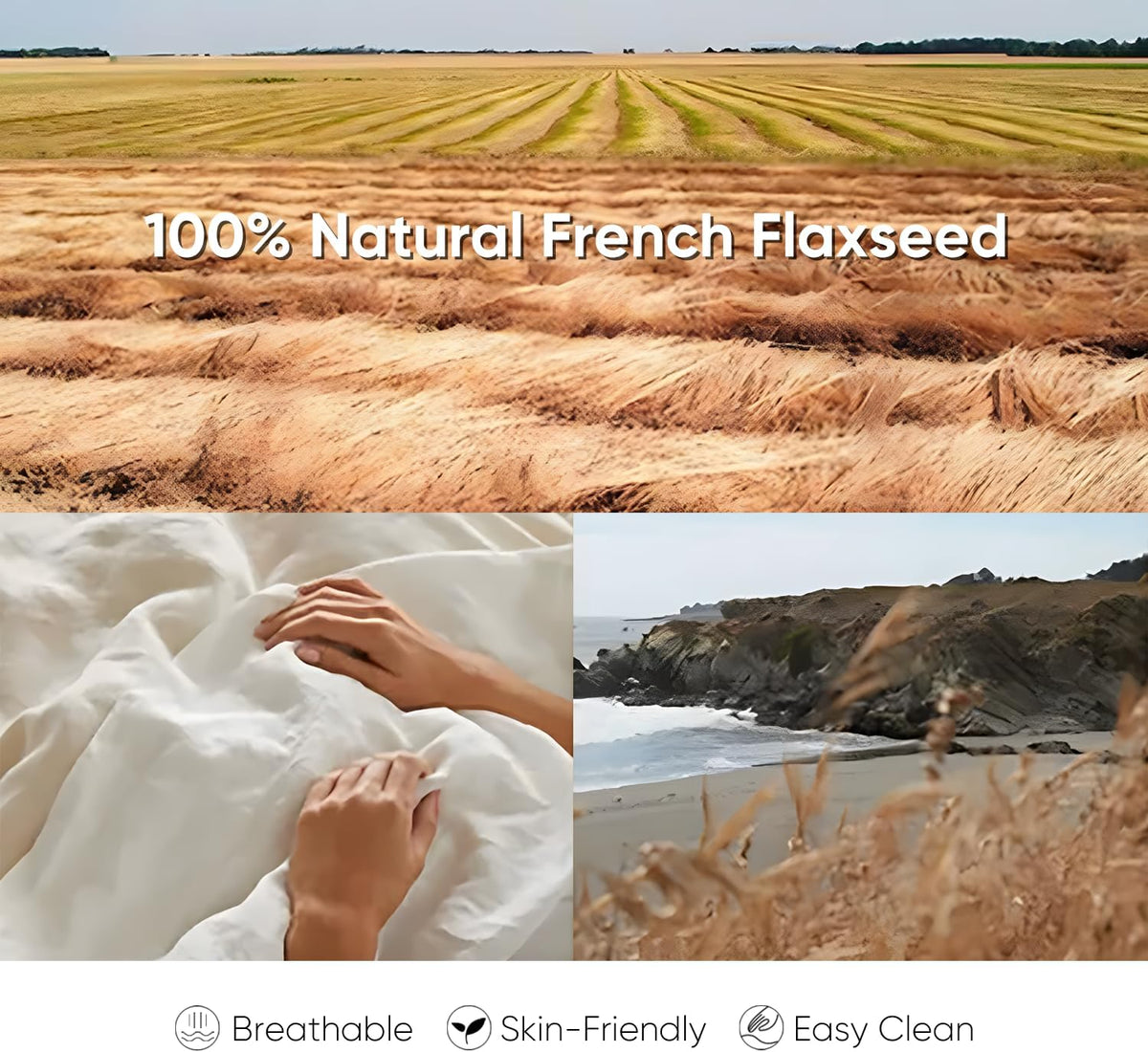 100% Pure Linen Blanket,100% Natural Flax Linen Throw Blanket, 79" L 100% French Flax Fabric,Soft,Breathable and Skin-Friendly Bed Blanket