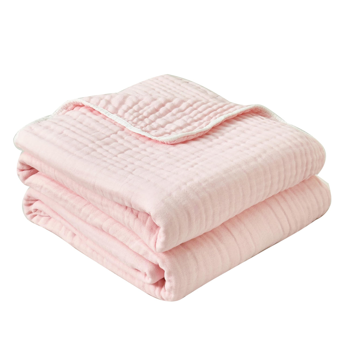 SANACYNA Cotton Muslin Throw Blanket for Adults 6-Layer Gauze Checkerboard