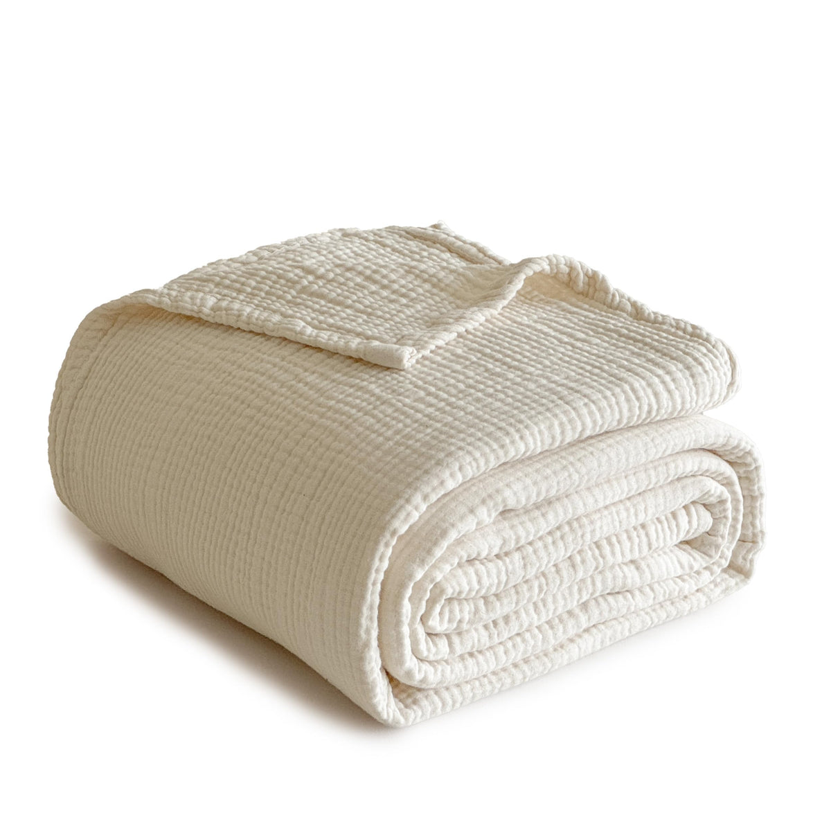 Simple&Opulence 100% Cotton Muslin Blanket, Lightweight Breathable 4 Layering Soft Cotton Throw Blanket,Gauze Blanket for Bed Couch Camping All-Season Use (Rust Orange, 50"x60")