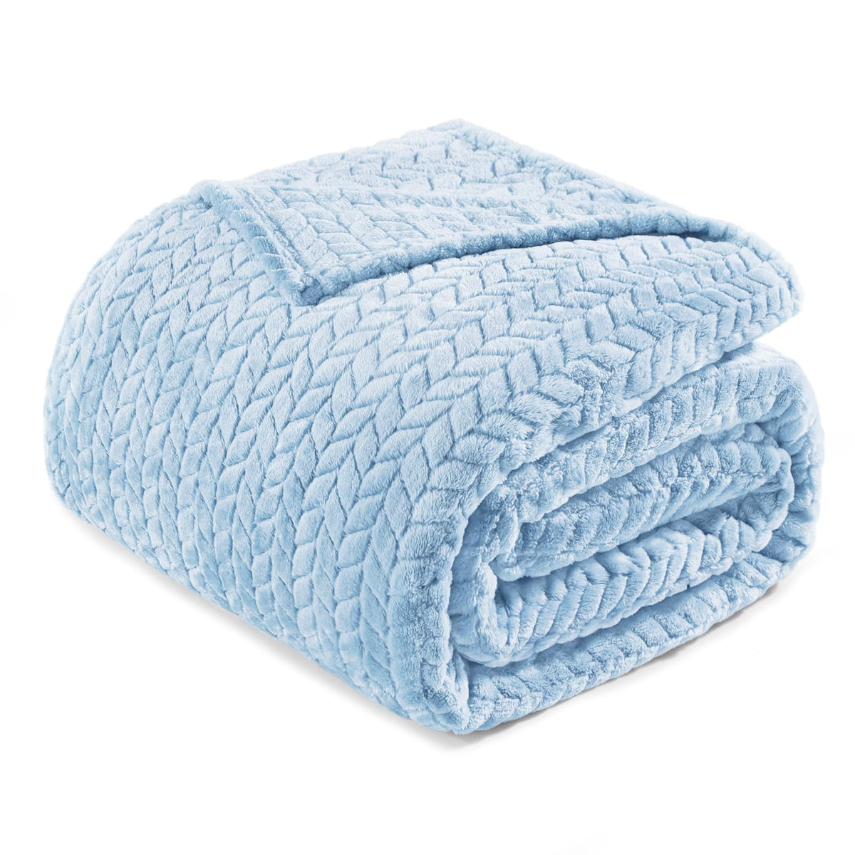 Exclusivo Mezcla Fleece Pink Throw Blanket for Couch Sofa Bed, 50”x70”