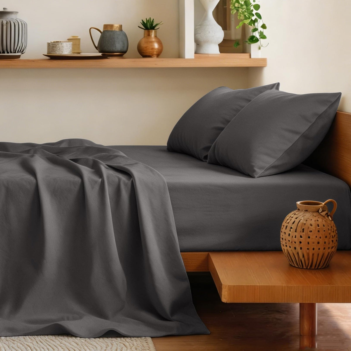 SONORO KATE 100% Egyptian Cotton Sheets King Size,600 Thread Count