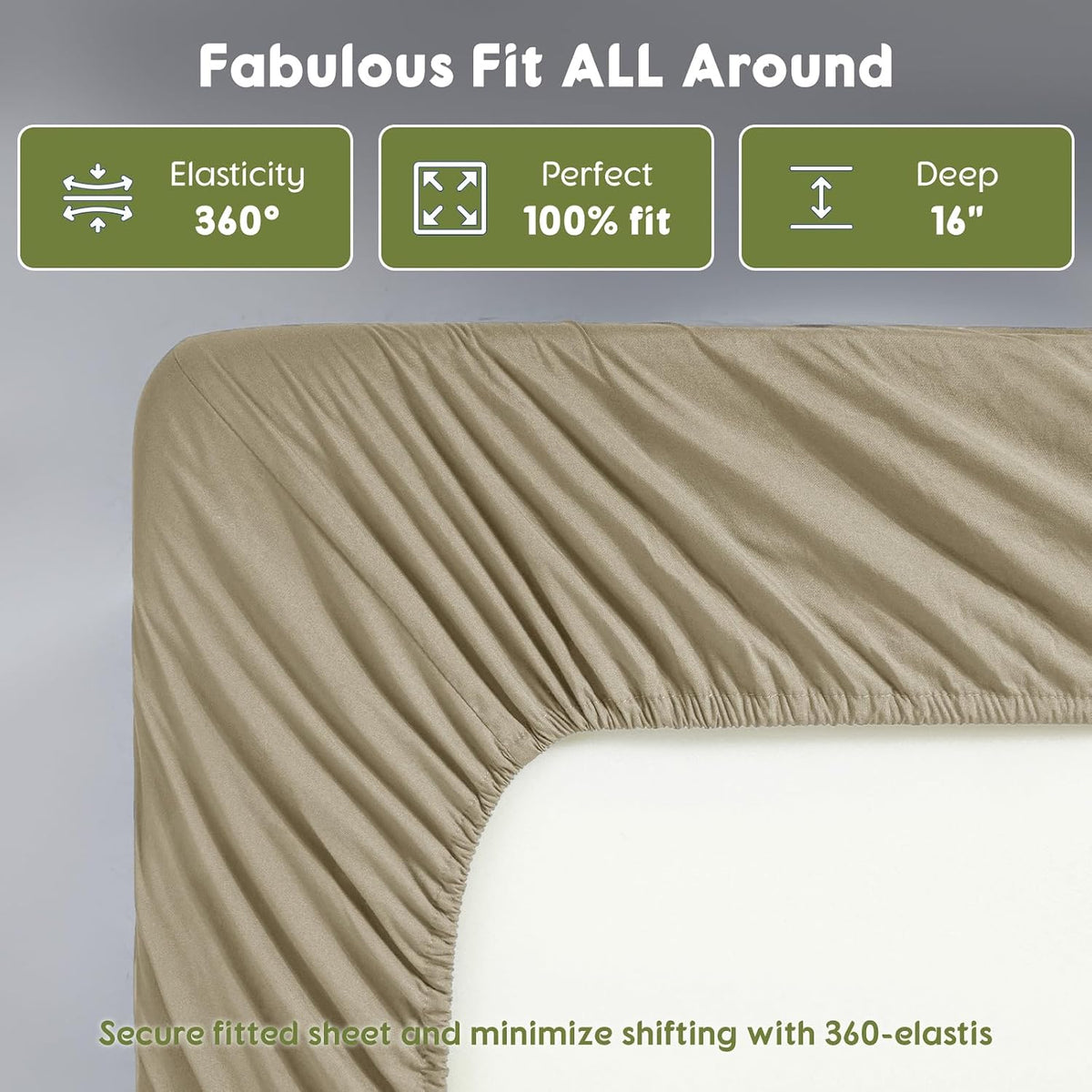 SONORO KATE 100% Egyptian Cotton Sheets King Size,600 Thread Count