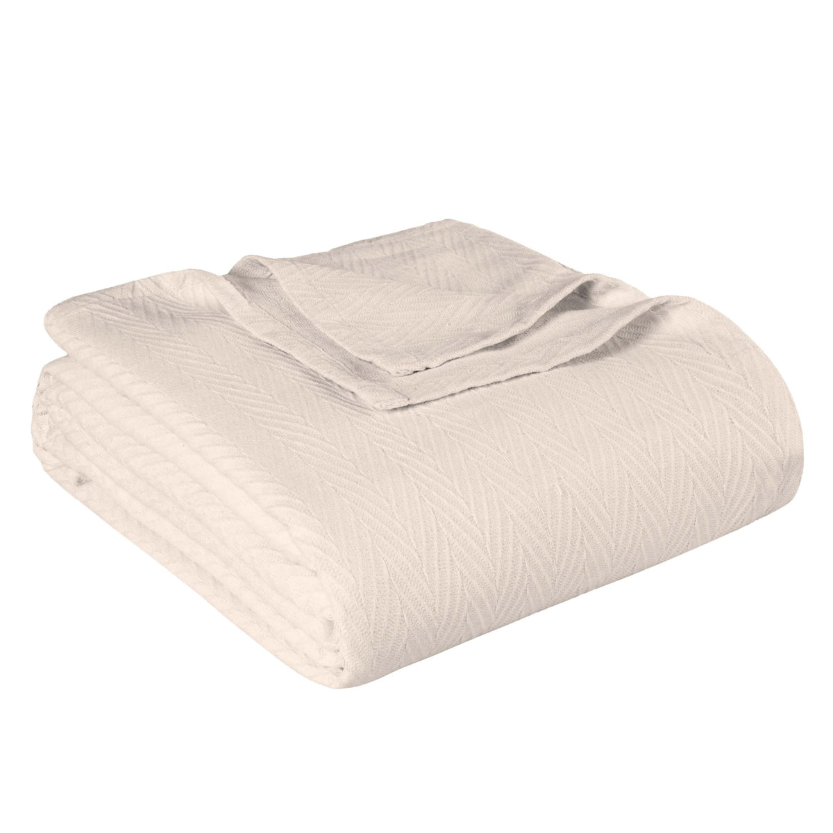 Superior Metro All-Season Cotton Blanket, Woven Blanket for Couch, Bed, Bedding, Farmhouse, Home Essentials, Cute and Cozy Bohemian Blankets, Herringbone Weave, California King, Sage