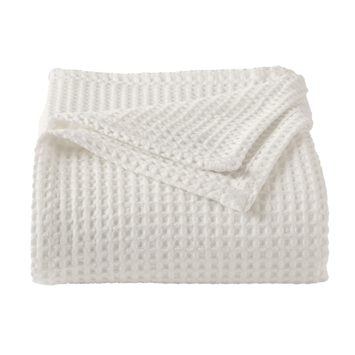 100% Cotton Waffle Weave Bed Blanket | Soft, Breathable, and Lightweight Blanket for All-Season | Perfect for Layering | Brielle Collection (Full/Queen, Linen)