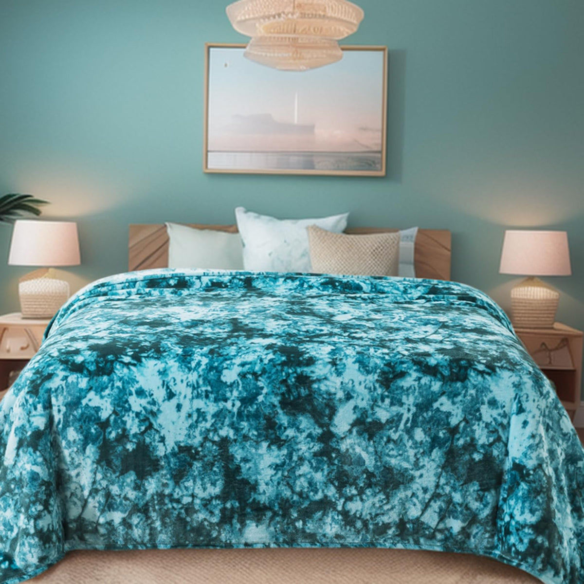 Fleece Blanket Queen Size for All Season 350GSM - Premium Lightweight Anti-Static Throw for Queen/Full Size Bed Extra Soft Brush Fabric Warm Sofa Thermal Blanket 90" x 90"(Dark Gray Queen)
