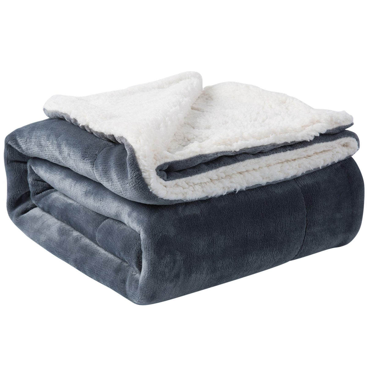 NANPIPER Warm Sherpa Blanket Queen Size for Bed, Soft Fleece for Winter, Fuzzy Plush Throw Gift for Women, Lavender 90x90 Inches