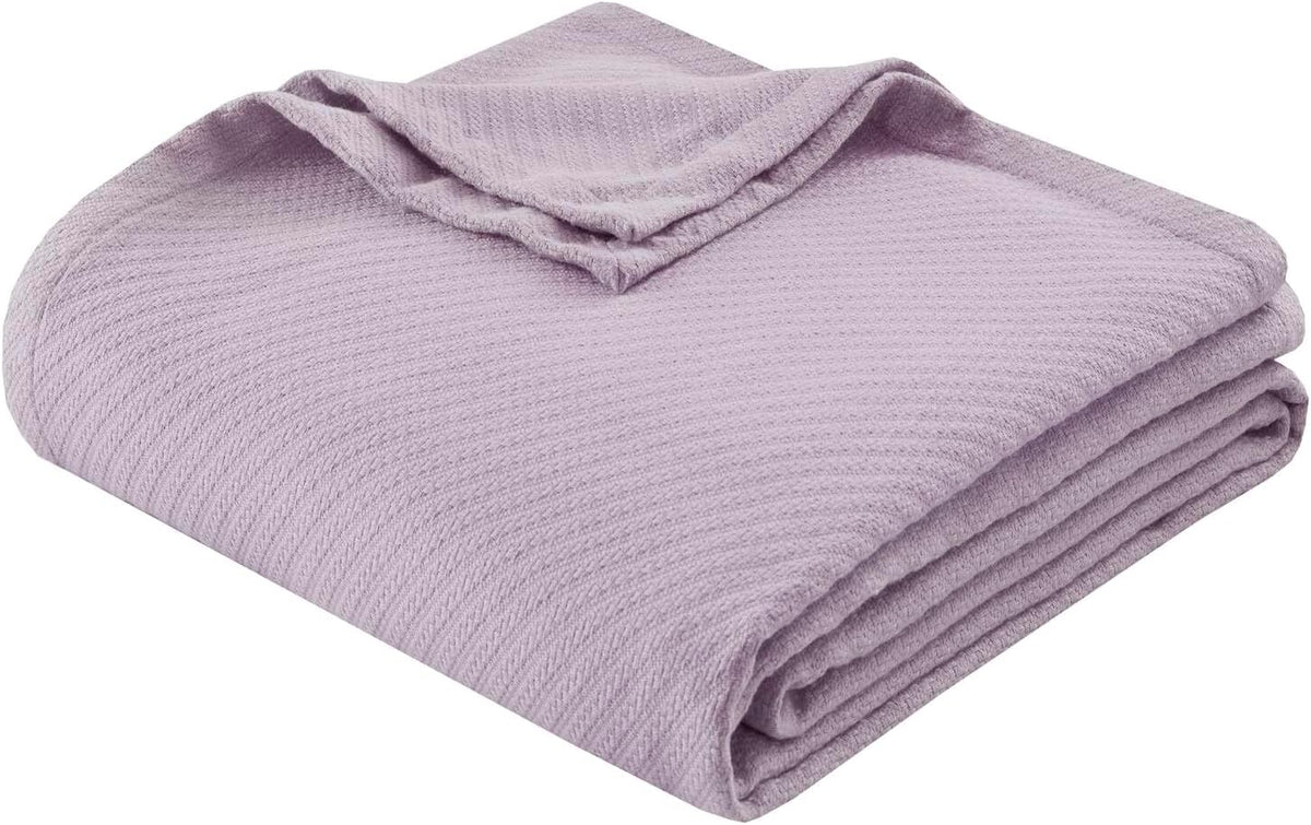 Madison Park Liquid Cotton Blanket All Season for Summer, King, Lilac