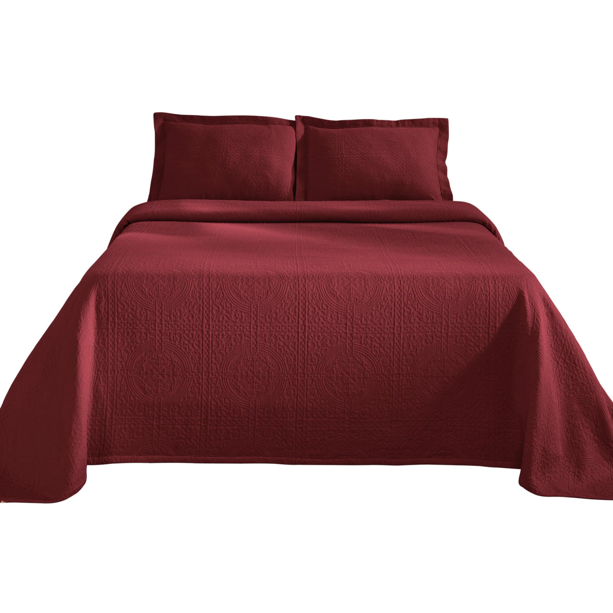 SUPERIOR Cotton Bedspread Jacquard Woven Matelasse Bedding, Full, Charcoal