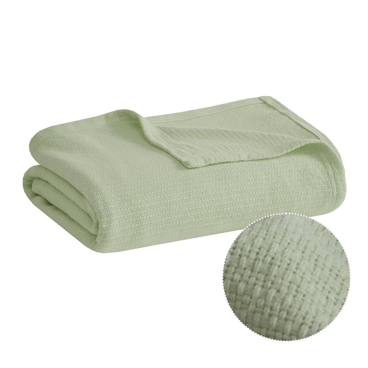 Madison Park 100% Cotton Breathable King Size Blanket for Bed, Blue