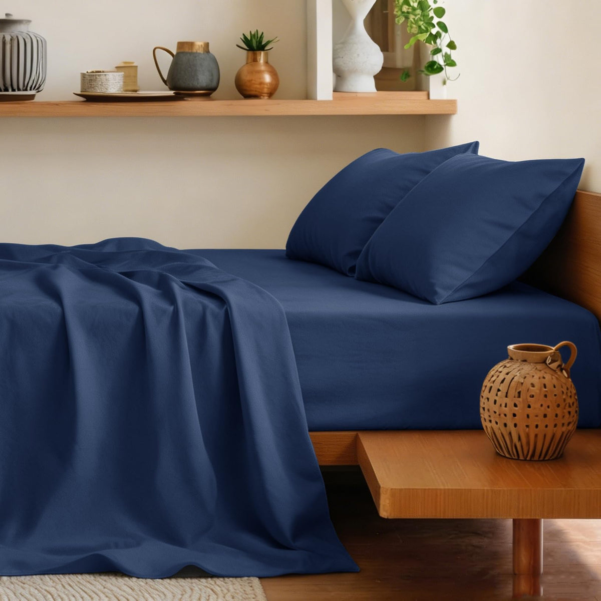 SONORO KATE 100% Egyptian Cotton Sheets King Size,600 Thread Count
