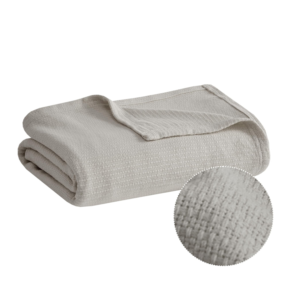 Madison Park 100% Cotton Breathable King Size Blanket for Bed, Blue