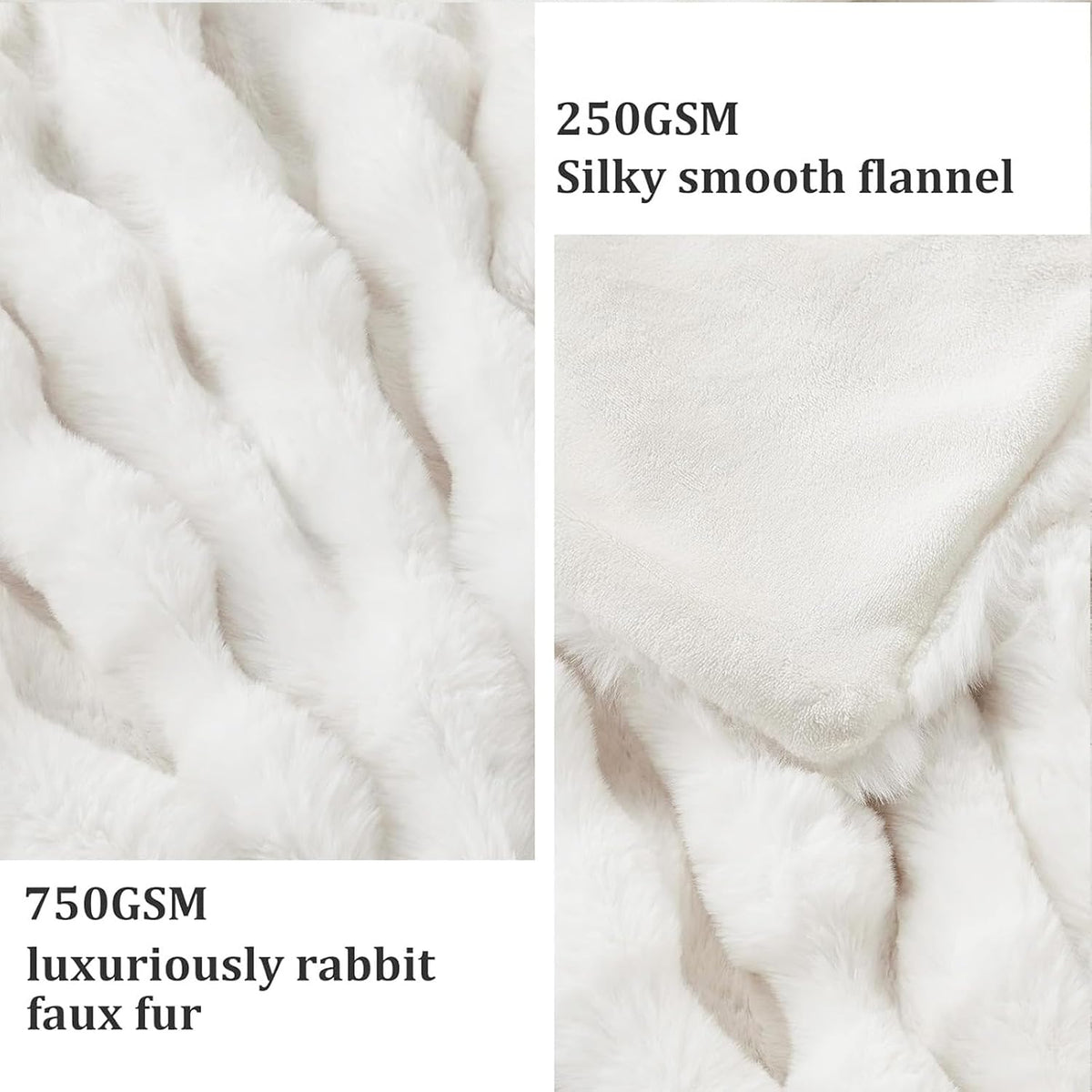 Faux Fur Throw Blanket for Couch, 1000 GSM Cozy Fuzzy Fluffy Soft Plush Thick Bubble Sherpa Blanket for Sofa Bedroom Living Room, Mothers Day Birthday Gifts for Women Home Decor